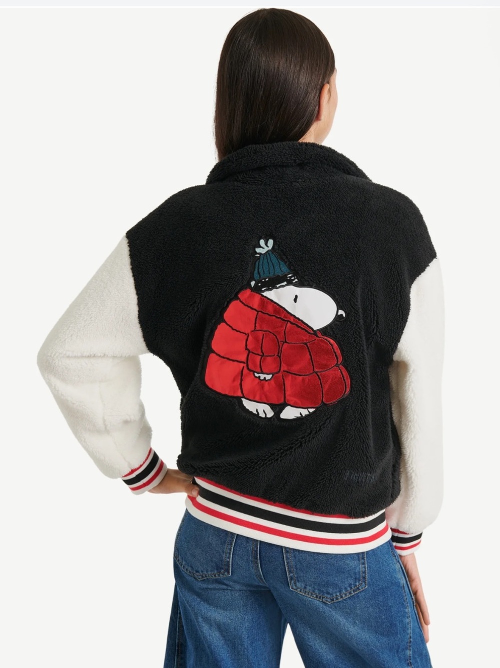 Justice x Snoopy Girls X-Large 16/18 Sherpa Jacket